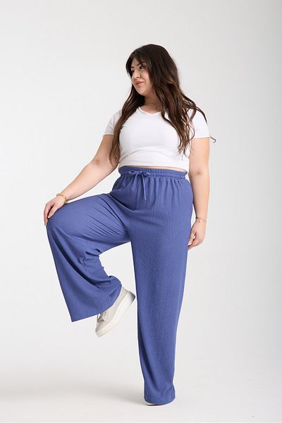 ALİKA Women's Plus Size Elastic Palazzo Pants