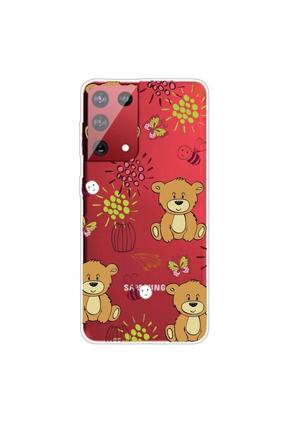 REDz Accessories Carcasă compatibilă cu Samsung S21, model Little Brown Bear,...