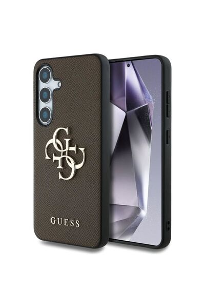 REDz Accessories Carcasă Guess pentru Samsung S25, PU granulat Big 4G și logo...