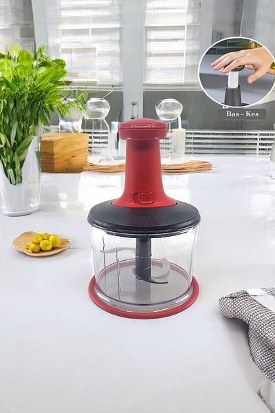 Kitchen Way Manual Bass Kes XL Practical Hand Robot 1000ml New Generation Chopper, Large Hand Rondosu Practical Fma 301087