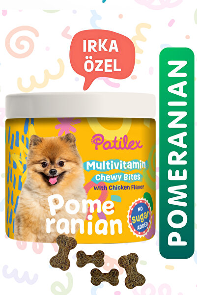 Patilex Pomeranian Köpekler için Multivitamin Ödül Maması, Yavru Yetişkin Dostlara Uygun Ödülü Vitaminleri