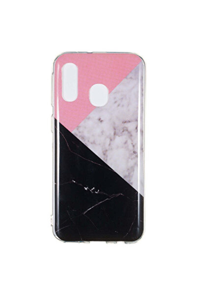 REDz Accessories Carcasă compatibilă cu Samsung A40 modelul Marble Triangle, rezistentă la șocuri, multicoloră