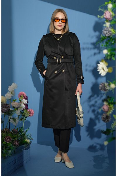 Fatma Atasoy Classic Black Trench Coat