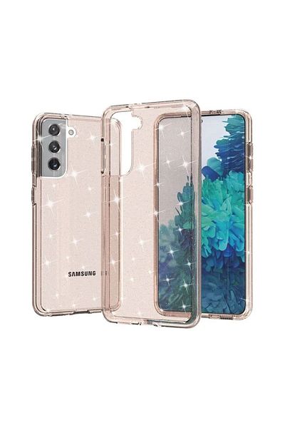 REDz Accessories Sparkle Armor Case, Glitter, Compatible with Samsung A54, Shockproof, Full Protection, Rose-gold