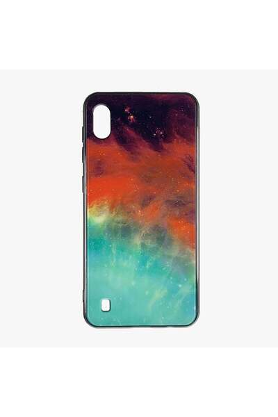 REDz Accessories Carcasă compatibilă cu Samsung A10 modelul Nebula din sticlă, rezistentă la șocuri, multicoloră