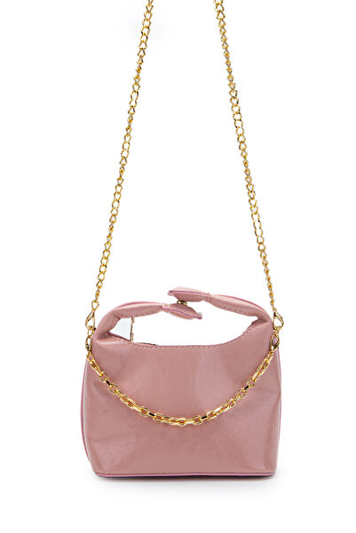 minebag Chain Strap Patent Leather Faux Leather Women's Crossbody Bag Ivy Powder