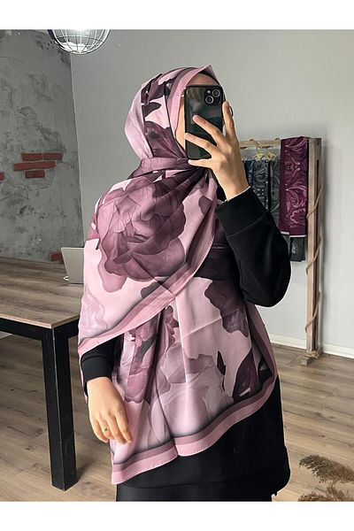 Merwiss Lotus Pattern Soft Lavender Shawl
