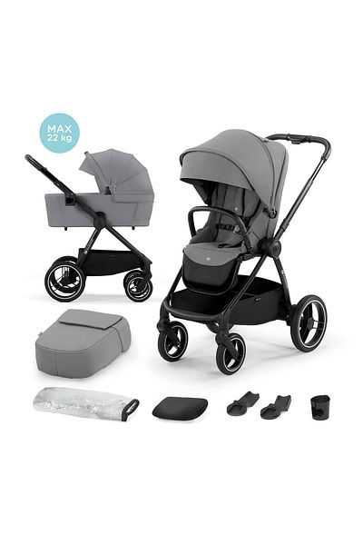 Kinderkraft Neo Stroller, 2 In 1, Platinum Grey