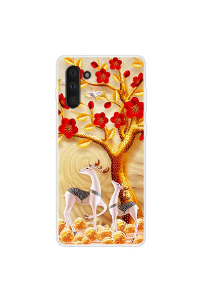 REDz Accessories Carcasă compatibilă cu Samsung Note 10 modelul Reindeers Fam...