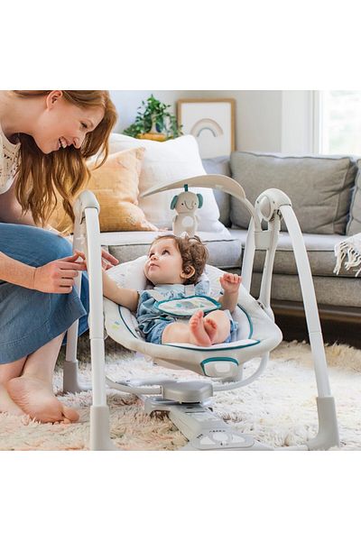 Ingenuity ConvertMe Swing-2-Seat Portable Swing - Nash (Ages 0-9 months or up to 20 lbs)