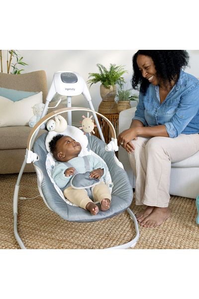 Ingenuity أرجوحة SimpleComfort Compact Soothing - Parker (للأعمار من 0 إلى 9 أشهر أو حتى وزن 20 رطلاً)