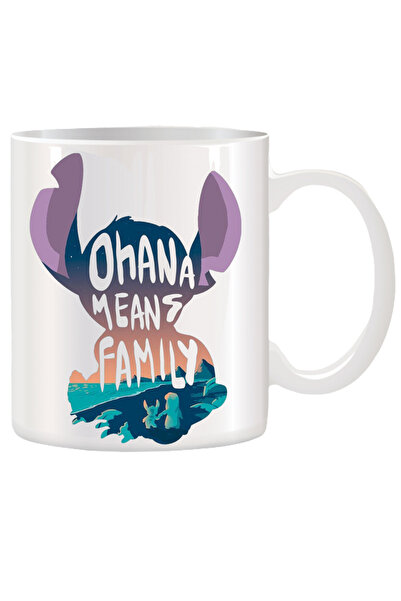 OEM Cană albă personalizată Lilo și Stitch Ohana înseamnă Familie, INOVATIX®....