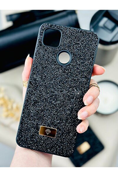 Go Aksesuar Xiaomi Redmi 9c Ve 10a Uyumlu Desenli ELMAS Tasarımlı Taşlı Işıltılı Parlak Pırlanta Silikon Kılıf