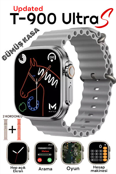 MATEO T900 ULTRA Akıllı Saat 49mm Bluetooth, Arama Özellikli, Sağlık Sensörlü, iOS & Android Uyumlu