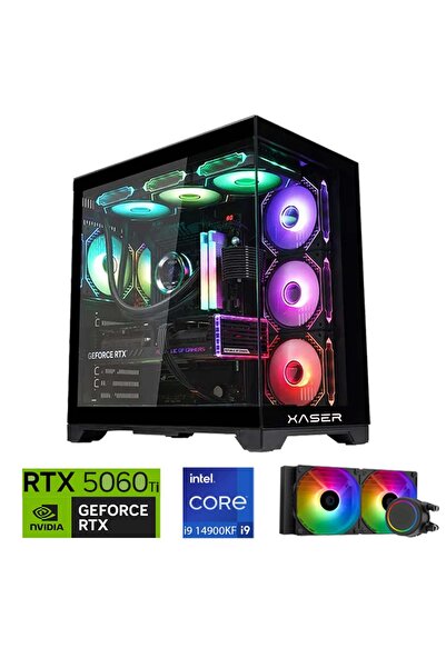 XASER Lexus x380 i9 14900KF 16GB DDR5 Ram 1TB M.2 NVMe SSD 8GB RTX5060 Ti Sıv...