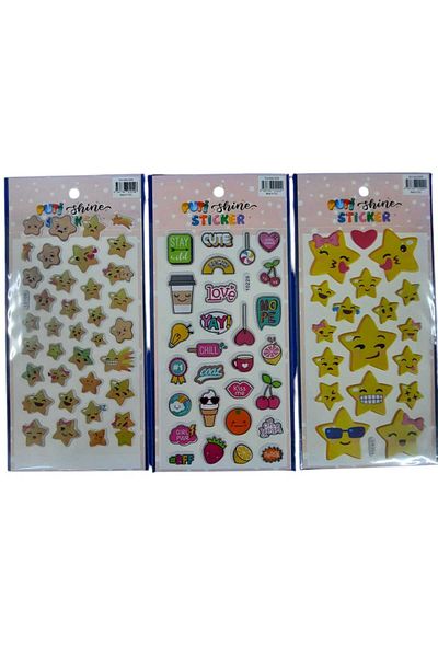 Kırtasiye Ofisi Sticker Embossed Girls Set of 3