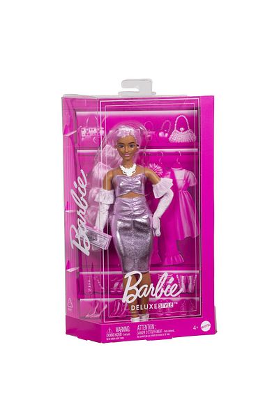 Barbie deluxe style papusa barbie cu par mov