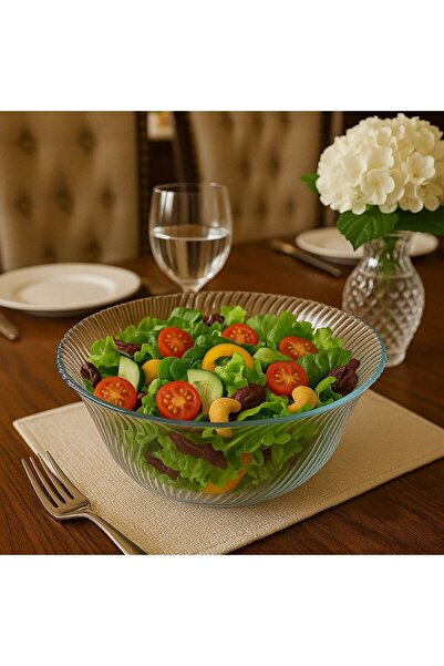 Makara Grup وعاء سلطة دايموند بول مكون من قطعتين