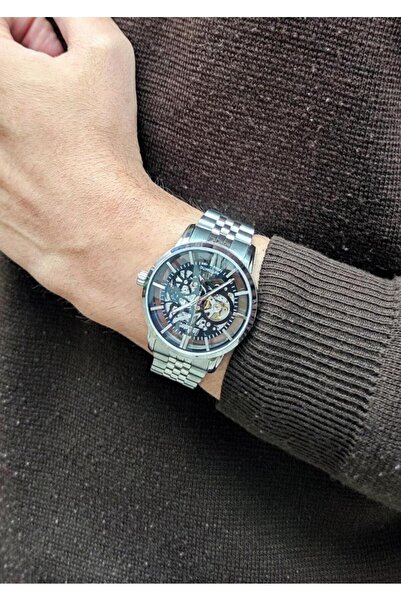 Lee Cooper LC08036 Otomatik Mekanizma İskelet Kadran 5 Atm Su Geçirmezlik Metalik Renk Erkek Kol Saa