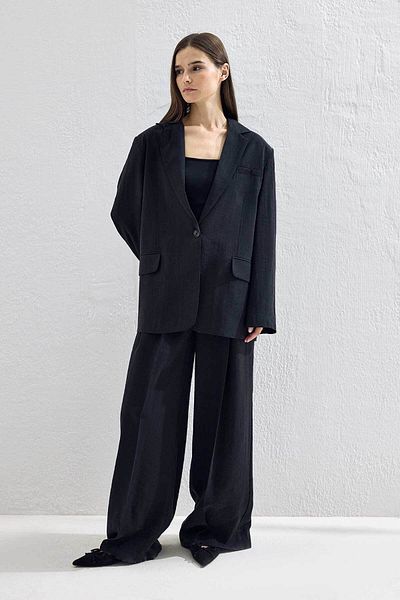 Hooopstore Μαύρο μπουφάν Lyocell Cupra Blazer