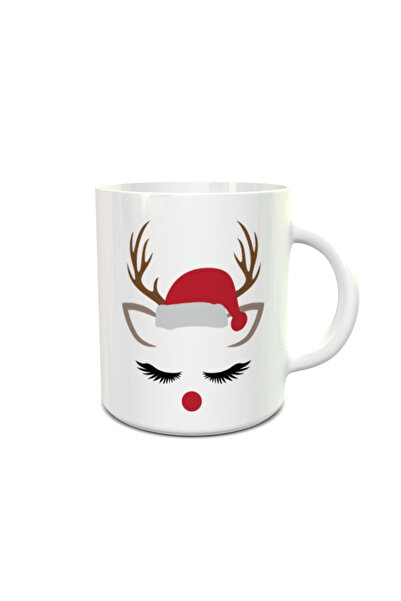 OEM Cană albă personalizată cu față de ren, INOVATIX®. 330ml