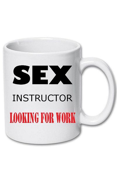 OEM Cană albă personalizată „Instructor de sex, caut de lucru”, INOVATIX®. 330 ml