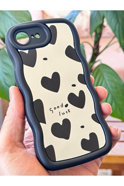 Fibaks Case for Apple iPhone 16E Mirror Heart Pattern Soft Edge Camera Protection Silicone Cover