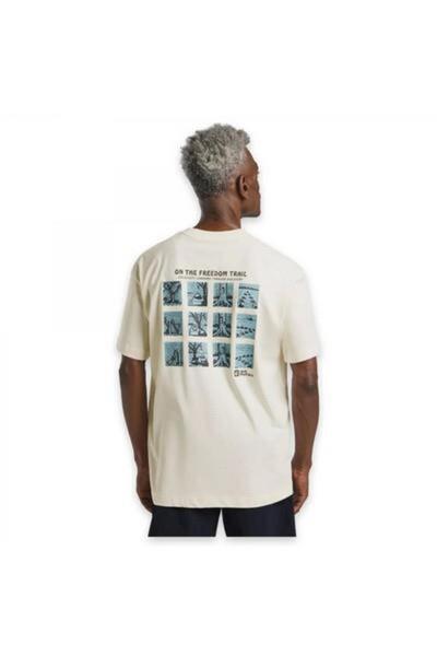 Jack Wolfskin A63857Tr-5127 Trailblazer t m Men's Sports T-Shirt White