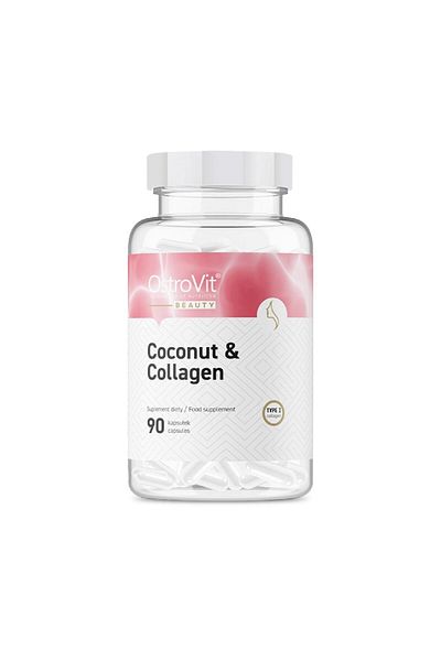 Ostrovit Collagen and MCT Coconut Oil, 90 capsules, Ostrovit, Health Food Supplement