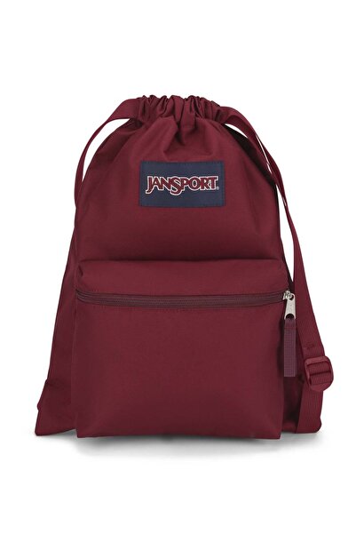 Jansport حقيبة سحب باللون الأحمر الخمري