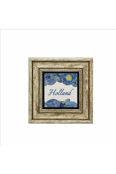 Sadrazam Amsterdam Visual Printed Natural Stone Painting (20 X 20 Krg-20)