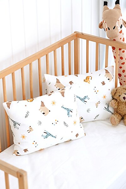 2 Pieces Patterned Muslin Baby / Kids Pillowcase 100% Cotton 45x35 Cm