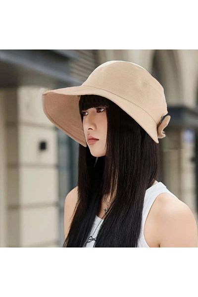 MYZİ STORE Bow Detailed Bucket Women's Visor Hat (Size Adjustable)