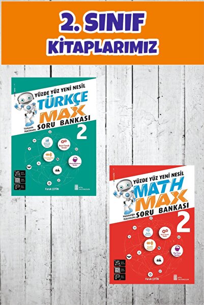 Ata Yayıncılık 2.Sınıf Yüzde Yüz Yeni Nesil Türkçe Max + Math Max Soru Bankası