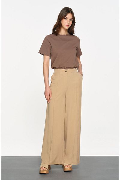 Fatma Atasoy Safari Ironed Milk Coffee Trousers