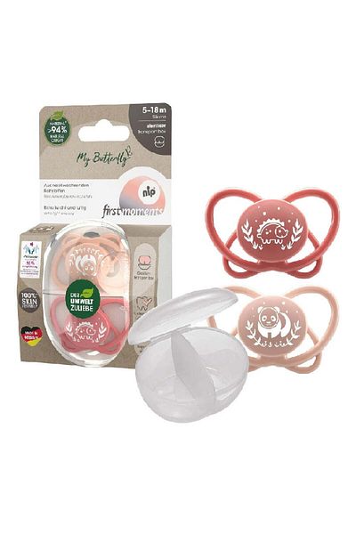 Nip First Moment Soother / My Butterfly / Silicone / Light Pink & Pink 5-18M