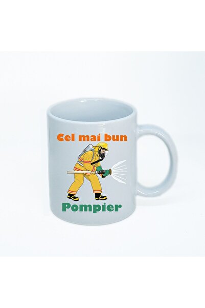 OEM Cană personalizată albă de pompier, INOVATIX®. 330 ml