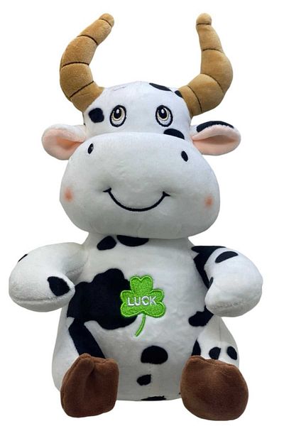 ABYZ Plush toy, Cowhide, velvety, size 28cm, black and white color ABYZ™