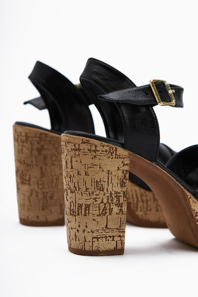 Limoya Hera Black Cross-Strapped Platform Heeled Women's Sandals Opportunity Product