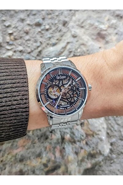 Lee Cooper LC08036 Otomatik Mekanizma İskelet Kadran 5 Atm Su Geçirmezlik Metalik Renk Erkek Kol Saa