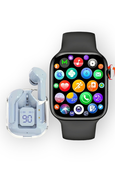 MATEO Akıllı saat Bluetooh Arama Bildirim ve Dokunmatik Bluetooth Kulaklık Ul...