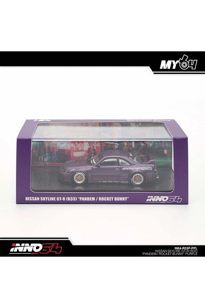 Inno 64 Models Inno 1/64 Nissan Skyline GT-R (R33) "Pandem / Rocket Bunny" أرجواني