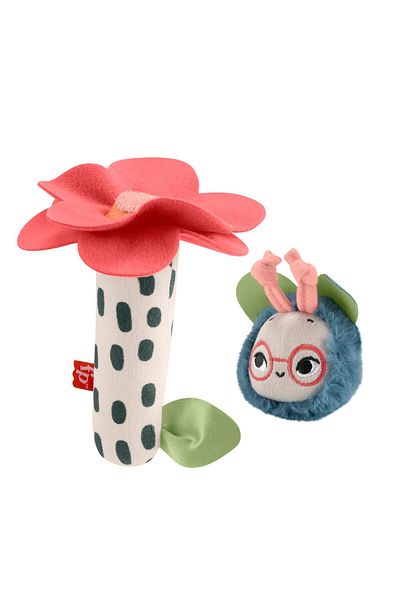 mattel Fisher Price Planet Friends Flower and Bee Rattle Plush Toy