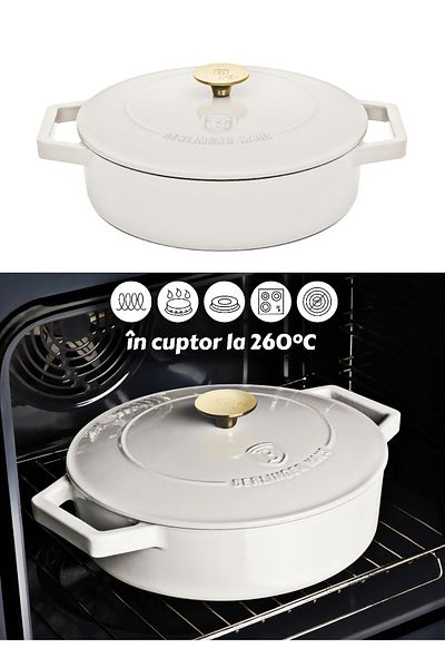 Berlinger Cast Iron Pot Oven Dish With Lid 26 Cm Sahara Collection