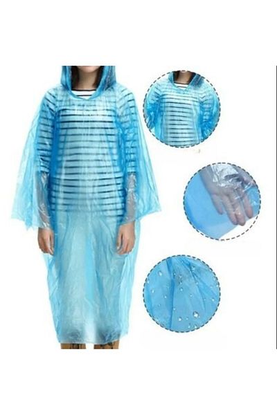 zola Pelerina de ploaie cu gluga, marime universala, unica folosiNta, unisex, albastru