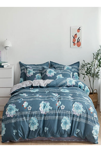 RISHAHOME طقم لحاف مزدوج من 6 قطع - ألياف دقيقة، مانجاتا | غطاء لحاف، شرشف مس...