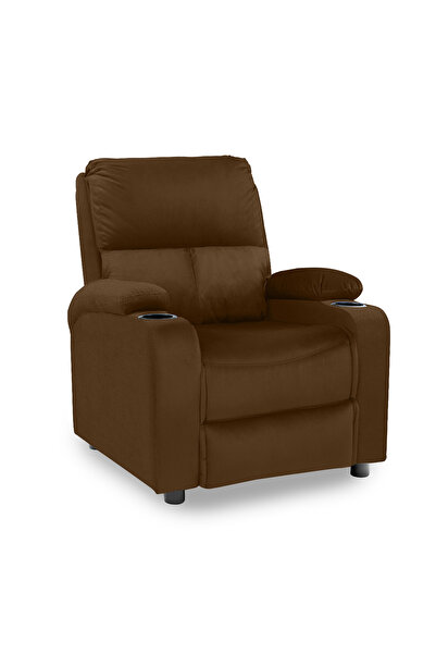 In House Velvet Classic Cinematic Recliner Chair with Cups Holder NZ70