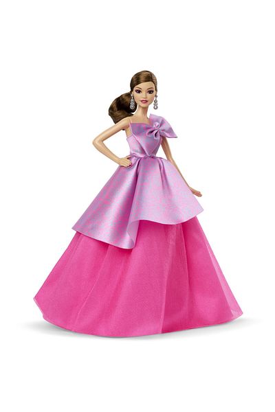 Barbie papusa barbie birthday wishes satena cu rochie roz