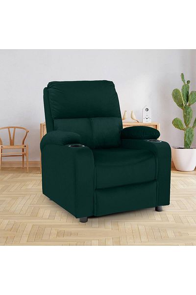 Lazy Vibes MNZ |Cinematic Velvet Classic Recliner Chair With Bed Mode -85×80×101