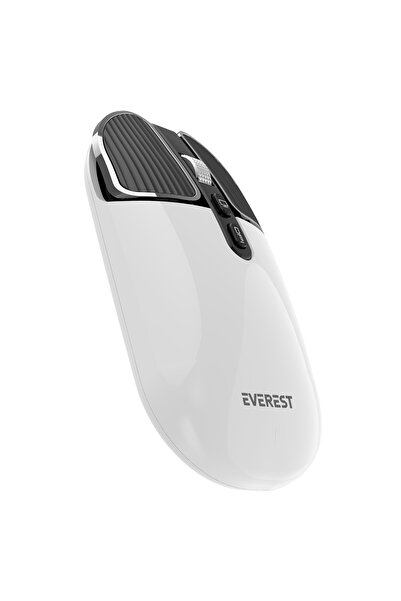 Everest Sm-620 2in1 Bluetooth 2,4ghz Şarjlı Beyaz Süper Sessiz Mobil-tv-pc Destekli Kablosuz Mouse